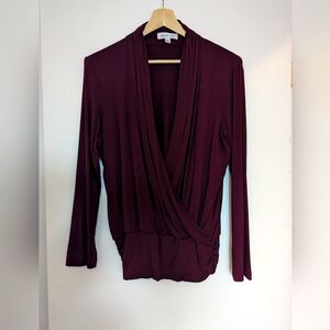 Amour Vert Long sleeve cross over top